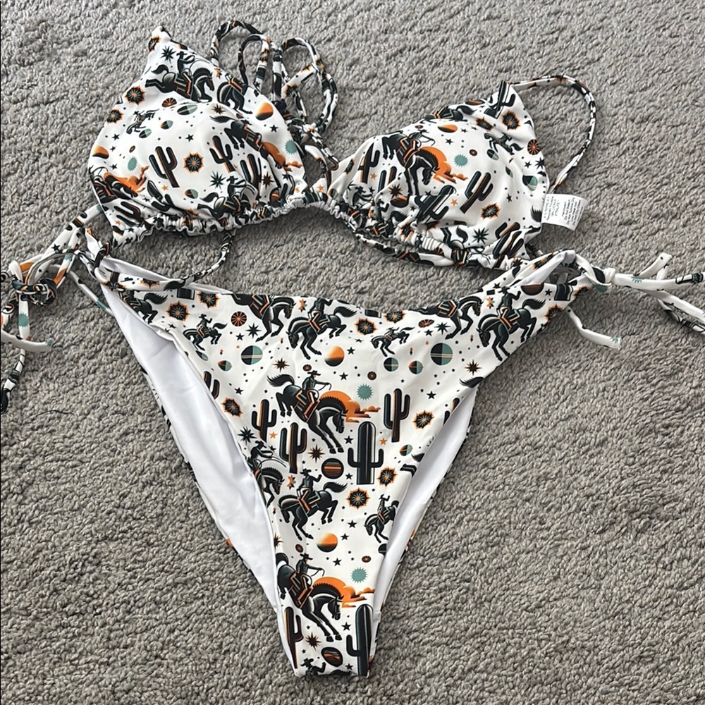 Cactus Country Print Bikini Set